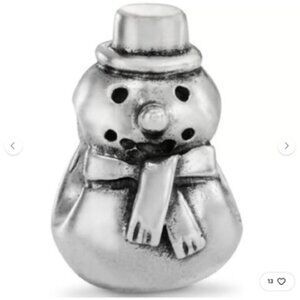 Winter Snowman Pandora Retired Silver Snowman Charm